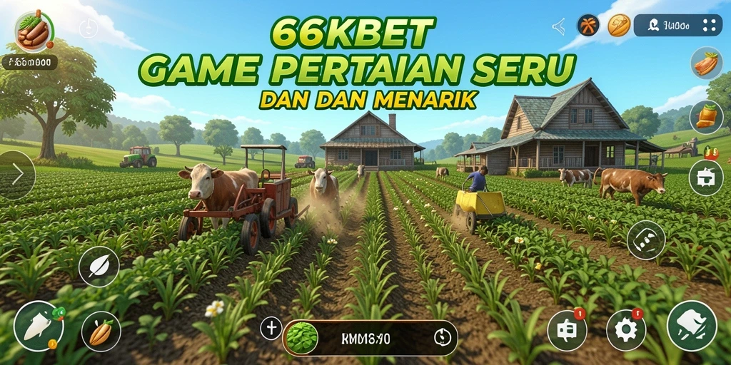 Screenshot gameplay 66KBET menampilkan aktivitas bertani yang seru.