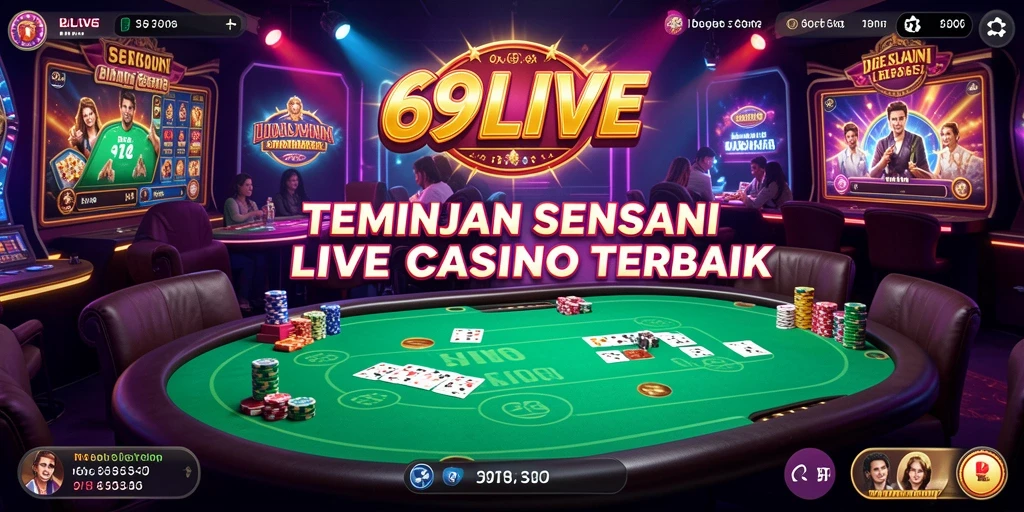Tampilan gameplay Live Casino 69LIVE yang mendebarkan dan interaktif.