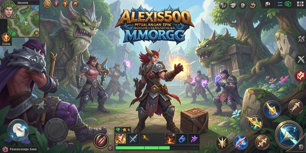 Tampilan gameplay yang mendebarkan dari ALEXIS500 dalam dunia MMORPG.