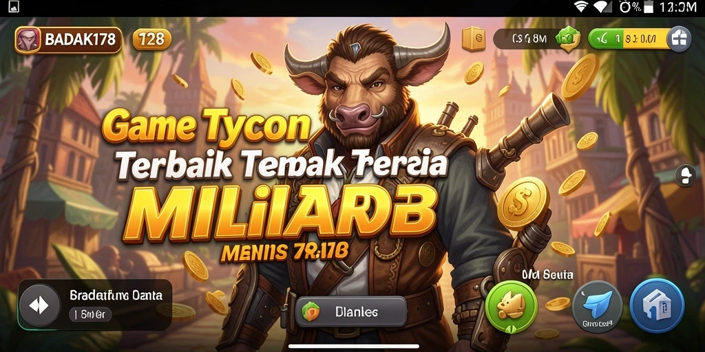 Tampilan gameplay BADAK178 menunjukkan aksi manajemen bisnis yang seru.