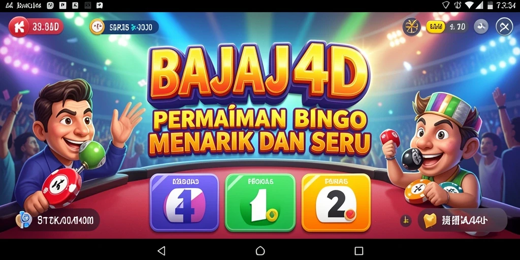 Tampilan permainan Bingo yang seru di BAJAJ4D dengan grafis interaktif.