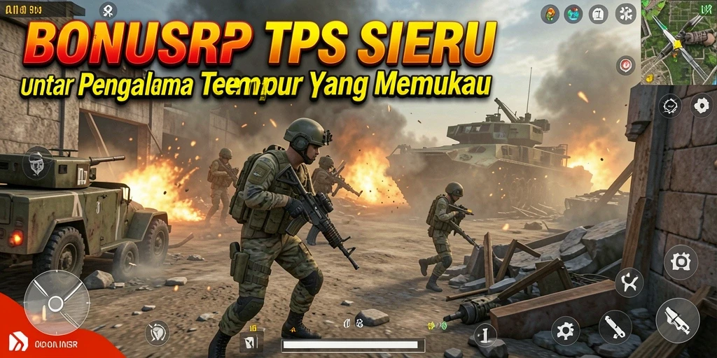 Tampilan inti gameplay BONUSRP dengan berbagai aksi menembak yang seru.