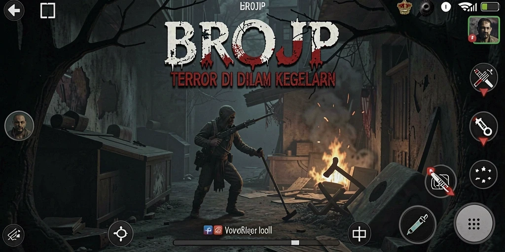 Screenshot gameplay menampilkan suasana mencekam di BROJP.