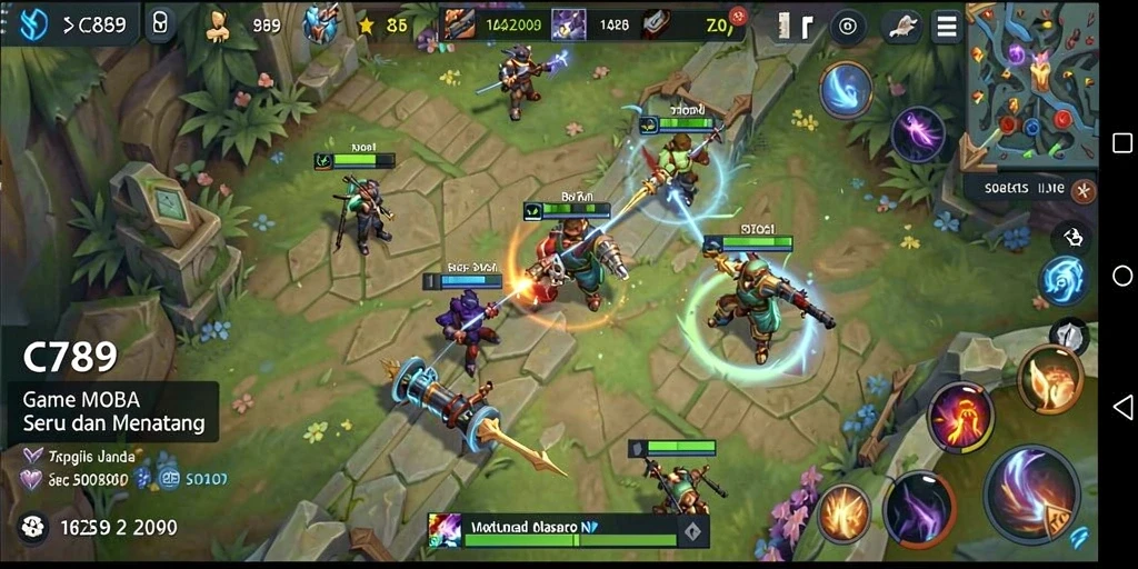 Tampilan gameplay seru dari C789 dalam pertempuran MOBA.