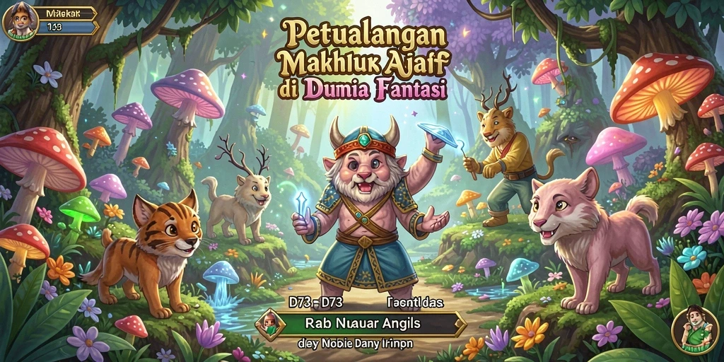 Tampilan gameplay D73 yang penuh aksi dan petualangan RPG.