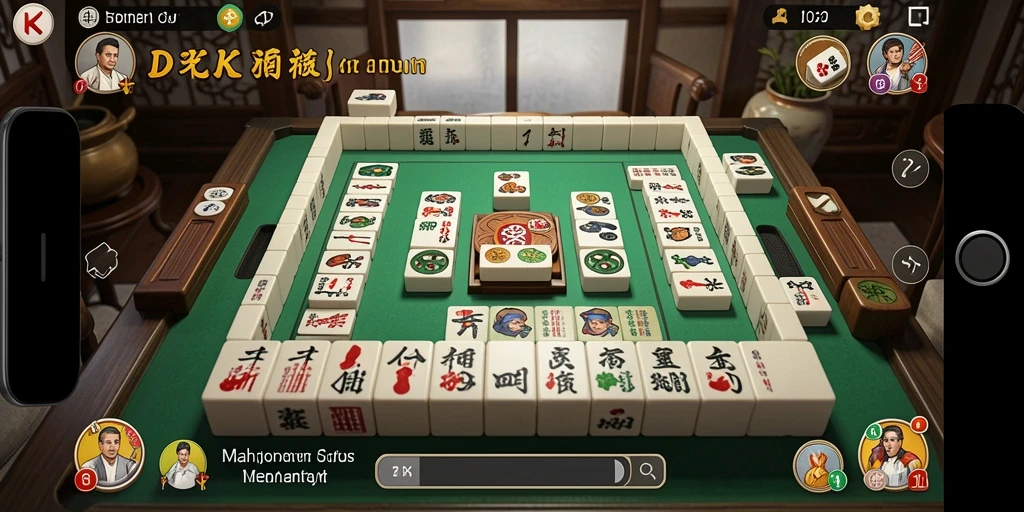 Tampilan gameplay Mahjong yang menyenangkan di DKK.