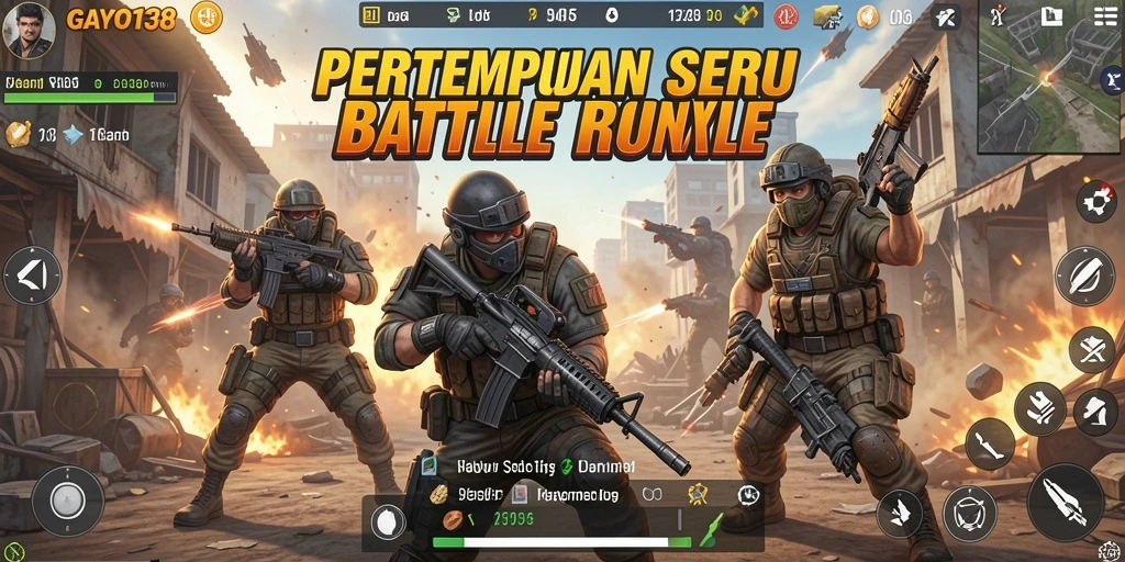 Tampilan gameplay seru GAYO138 dalam pertempuran Battle Royale.