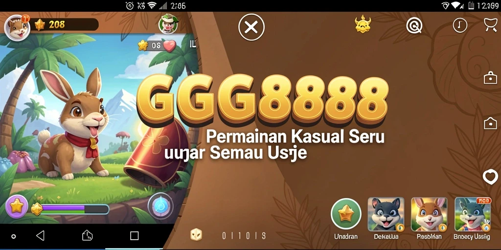 Tampilan gameplay GGG888 yang cerah dan penuh warna.