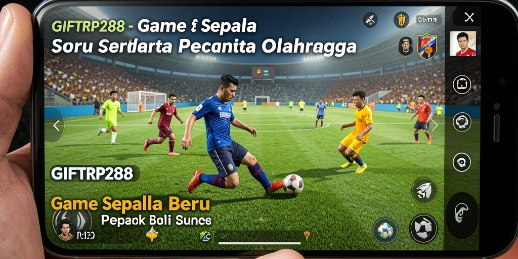 Screenshot gameplay <strong>GIFTRP288</strong> yang menampilkan aksi sepak bola seru.