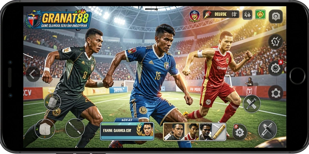 Tampilan gameplay menarik dari GRANAT88 yang menunjukkan aksi olahraga.