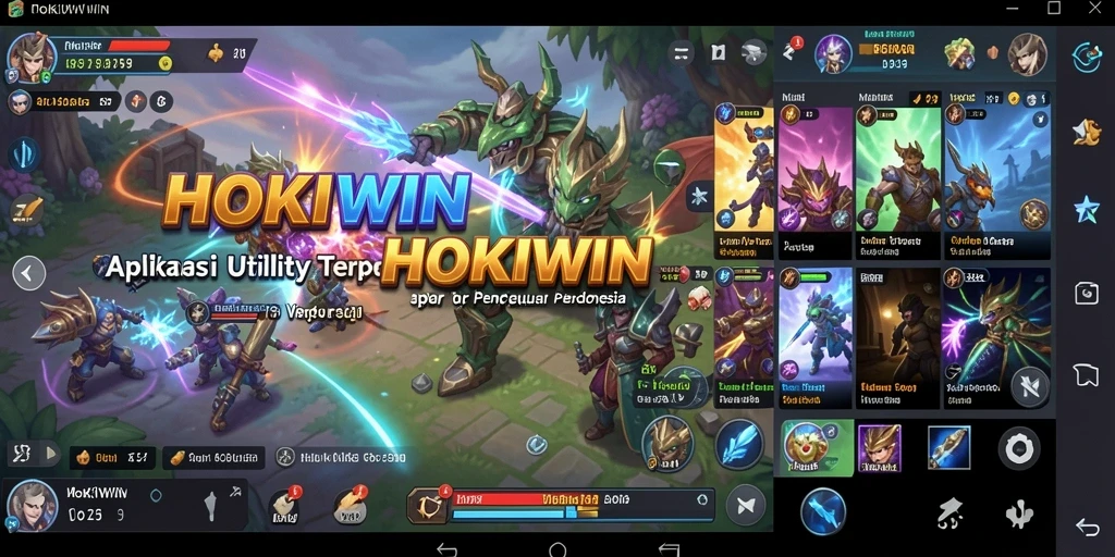 Tampilan antarmuka aplikasi HOKIWIN yang user-friendly dan modern.