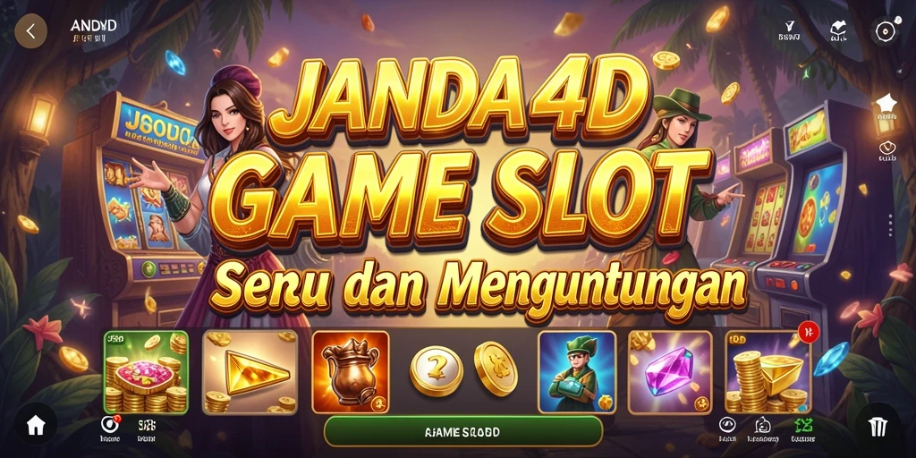 Screenshot gameplay seru JANDA4D dengan mesin slot yang menawan.