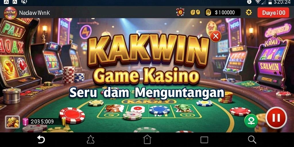 Tampilan gameplay KAKWIN yang menarik dan antarmukanya yang intuitif.