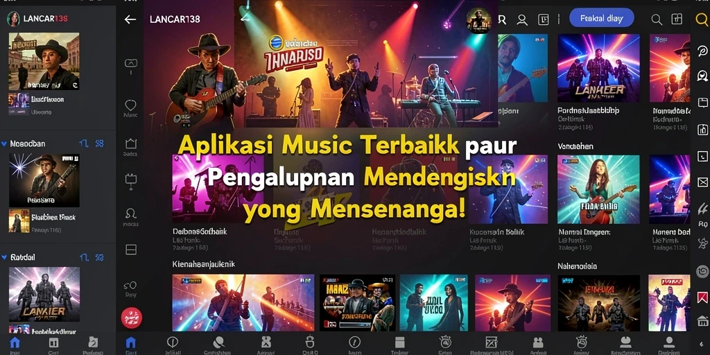 Tampilan gameplay LANCAR138 menunjukkan pengalaman mendengarkan musik yang menyenangkan.