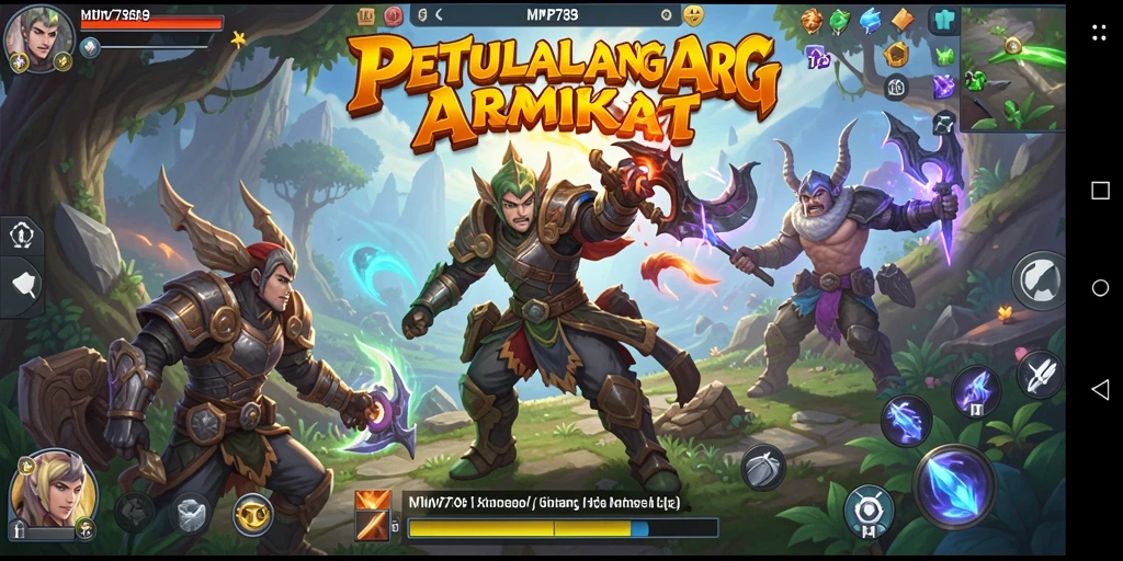 Screenshot gameplay ARPG yang menampilkan pertarungan epik di <strong>MVP789</strong>.