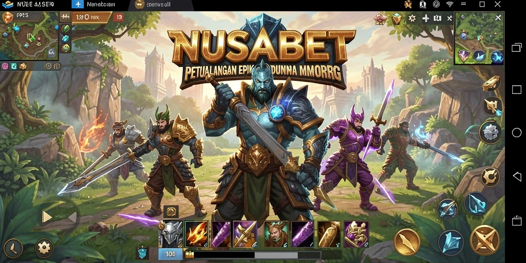 Tampilan gameplay NUSABET yang menarik dalam dunia MMORPG.