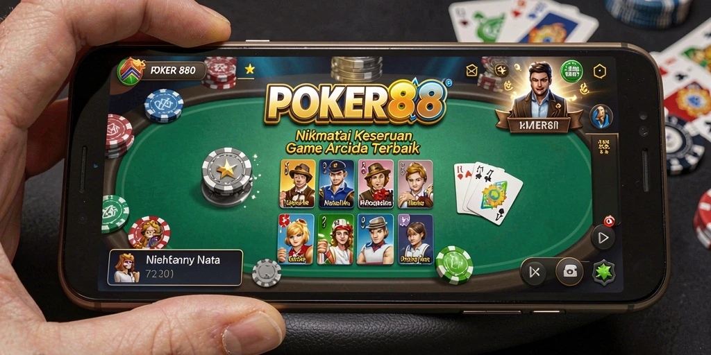 Screenshot gameplay POKER88 dengan suasana kasino yang menarik.