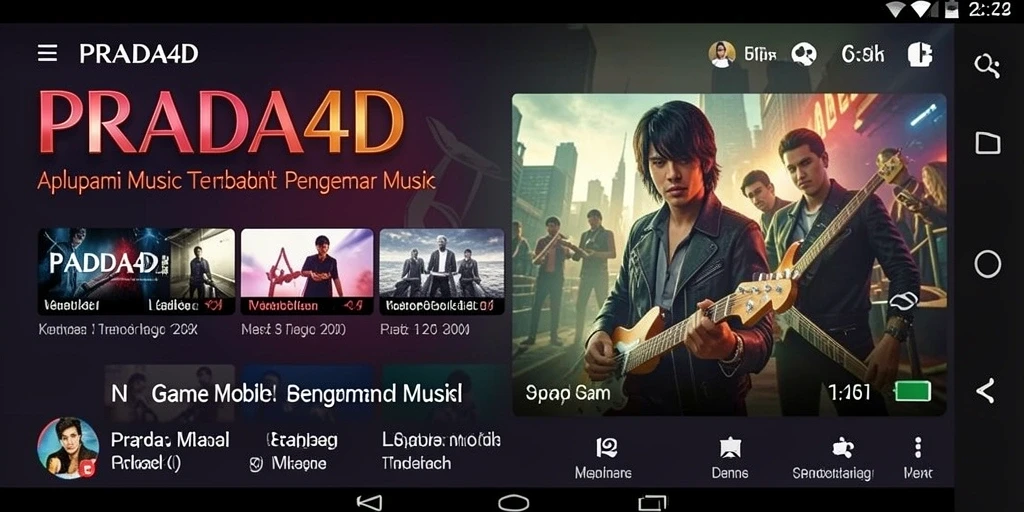 Screenshot gameplay PRADA4D menampilkan pengalaman musik yang interaktif.