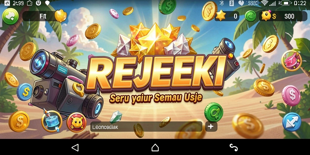 Tampilan gameplay dari REJEKI yang menggembirakan dan penuh tantangan.