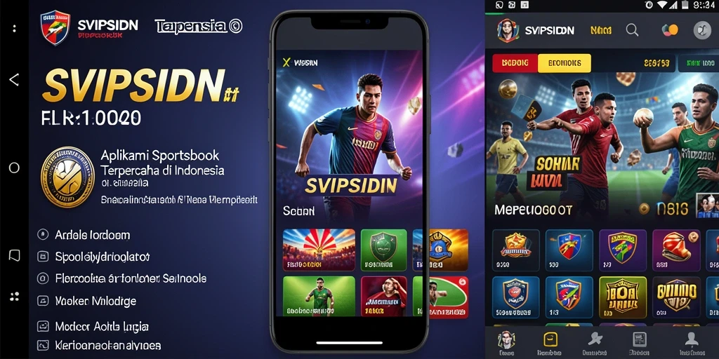 Screenshot SVIPSIDN menampilkan antarmuka taruhan olahraga yang interaktif.