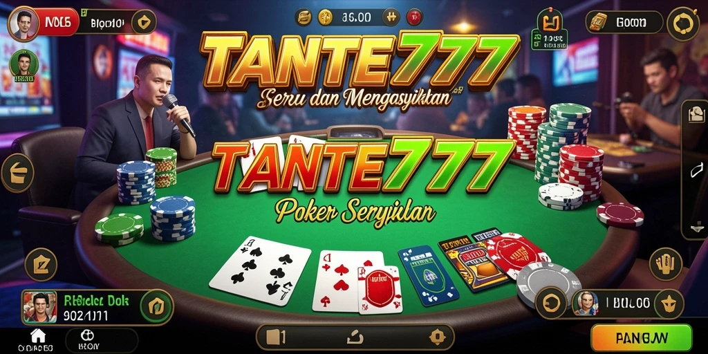Screenshot gameplay TANTE777 yang menampilkan suasana permainan poker yang menarik.