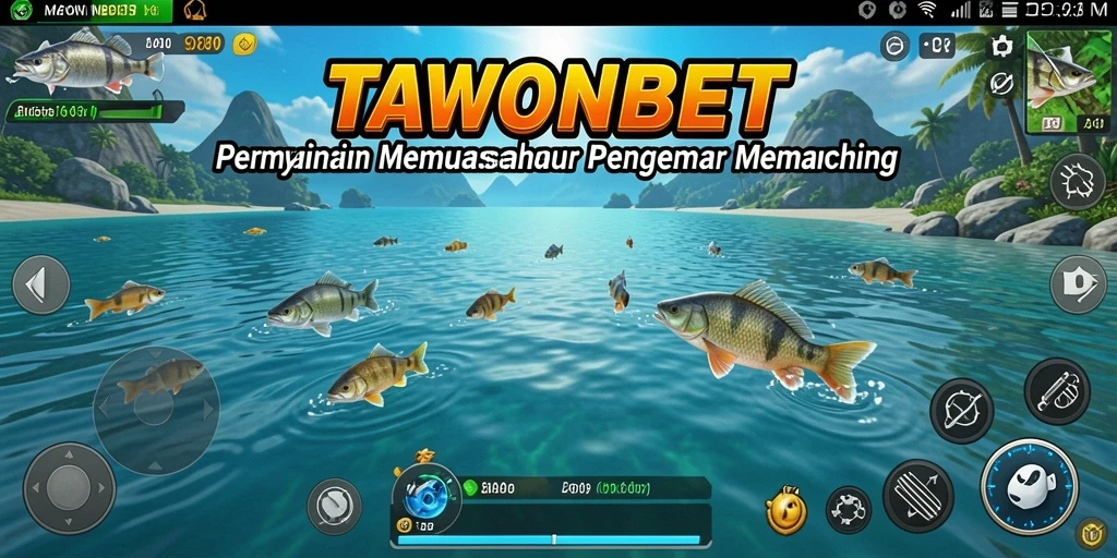 Screenshot gameplay TAWONBET menampilkan pengalaman memancing yang seru.