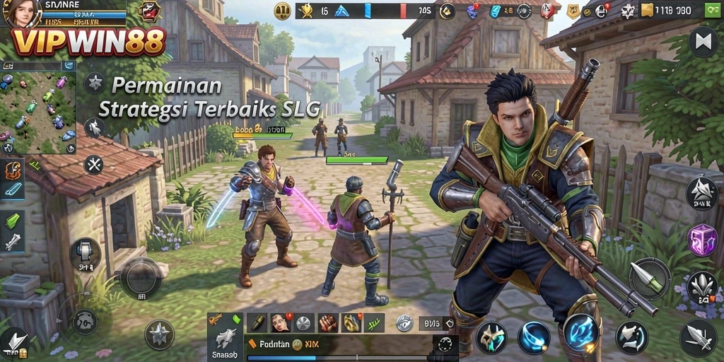 Tangkapan layar menampilkan aksi gameplay SLG yang mendebarkan.