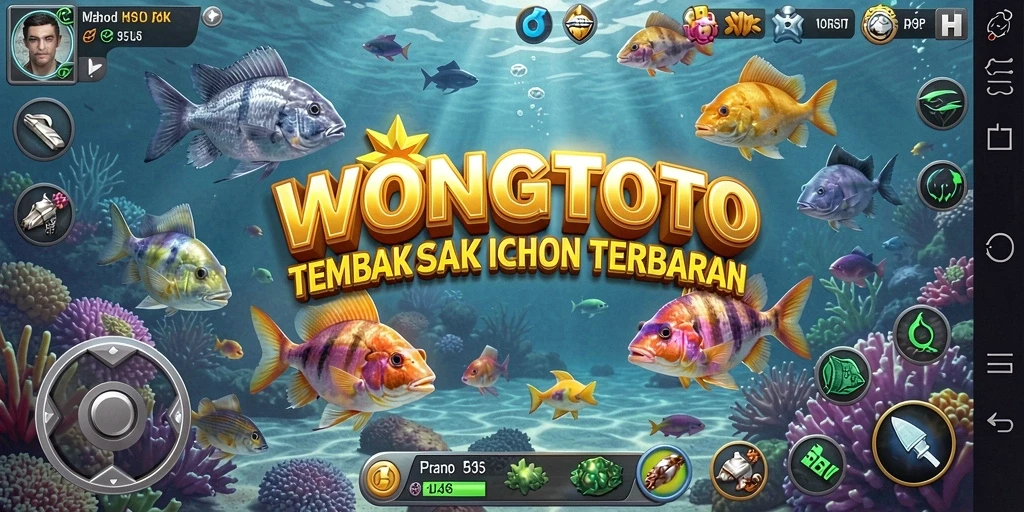 Tampilan gameplay seru di WONGTOTO saat menembak ikan.