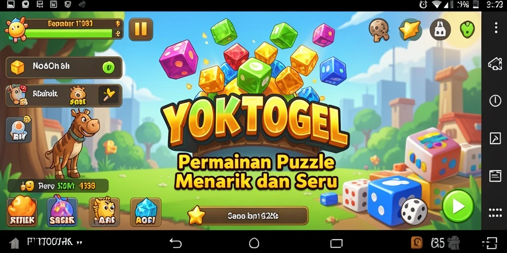 Tangkapan layar utama YOKTOGEL menampilkan gameplay Puzzle yang seru dan menantang.